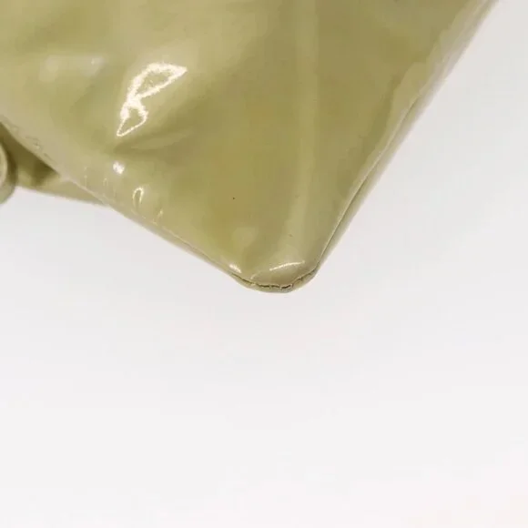 CHANEL COCO Mark Chain Shoulder Bag Patent leather Gold CC Auth 152287 - Picture 4 of 16